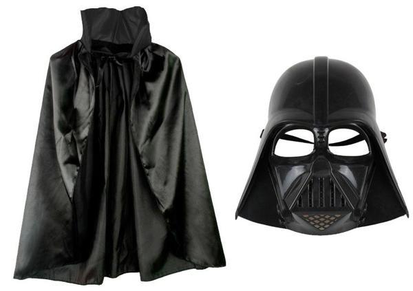 Çocuk Boy Yıldız Savaşları Star Wars Darth Vadet Maskesi ve 90 cm Pelerin Seti Siyah (4401) - Image 1