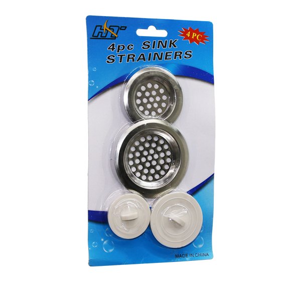 4 PARÇA  METAL LAVABO SÜZGEÇ VE TIPA SETİ (4401) - Image 1