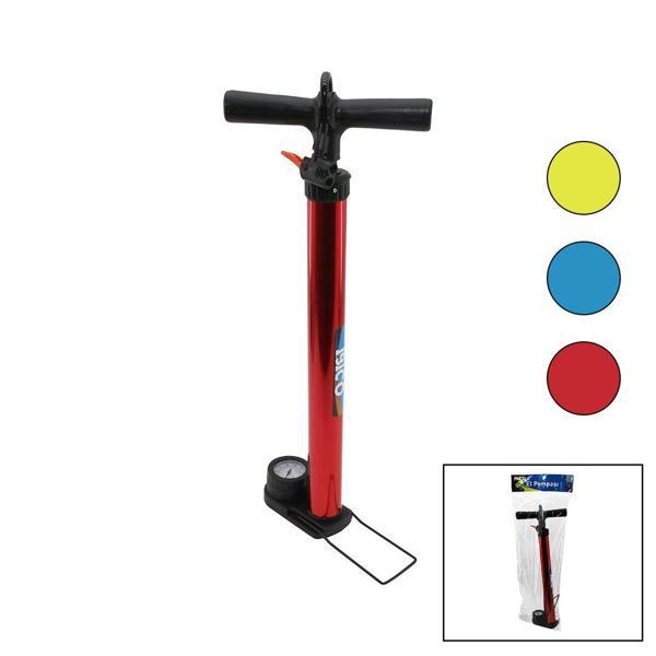 SAATLİ İRAN EL POMPASI METAL GÖVDE PLASTİK KOL - ALTLIK 55 CM TOP - BİSİKLET - MOTOR (4401) - Image 1