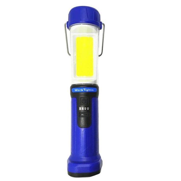 ŞARJLI 30 BEYAZ + 20 MAVİ-KIRMIZI SMD LED / 55 COB LEDLİ 5 MODLU ÇALIŞMA LAMBASI HK-802 (4401) - Image 1