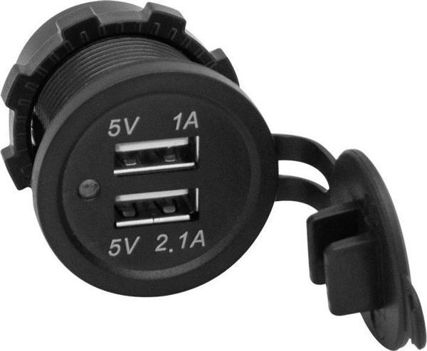 IC-266C PANO TİPİ USB 8-32V GİRİŞ 5V 1A / 5V 2.1A ÇIKIŞ KULAKSIZ 30MM USB (4401) - Image 1