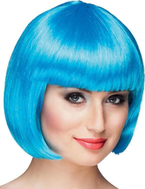 Turkuaz Renk Parti Peruğu Küt Saç (4401) - Image 1