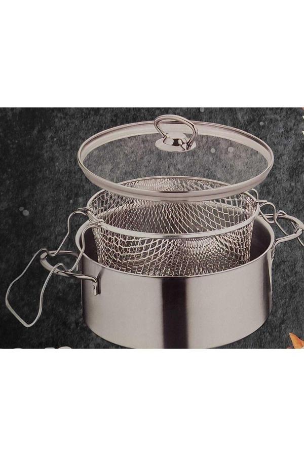 Eminhome Çelik Kızartma Tenceresi 22 Cm - Image 1