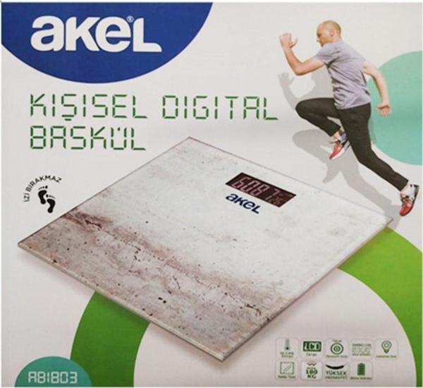 Akel 1 Yıl Ab1803 Kişisel Cam Baskül Beyaz Yok - Image 1