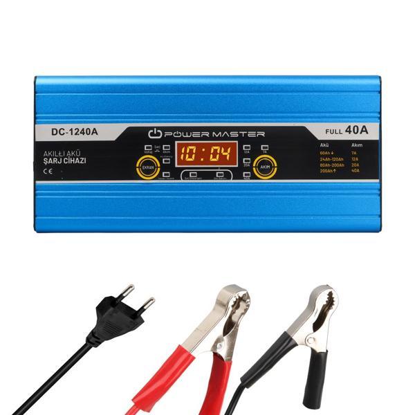12 VOLT MAX 40 AMPER DİGİTAL EKRANLI  AKILLI AKÜ ŞARJ CİHAZI (4401) - Image 1