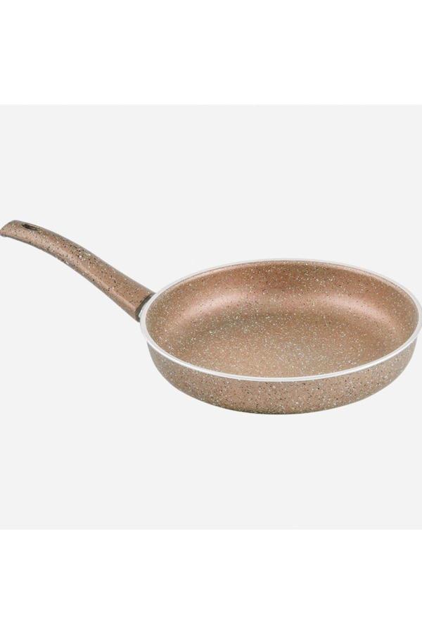 Alkar Sultan Tek Saplı Ezme Granit Tava 28 Cm - Gülkurusu - Image 1