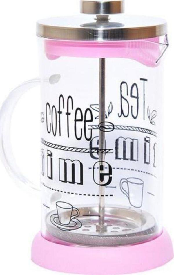 Yitian 350 Ml. French Press Bitki Çayı Demliği Pembe - Image 1