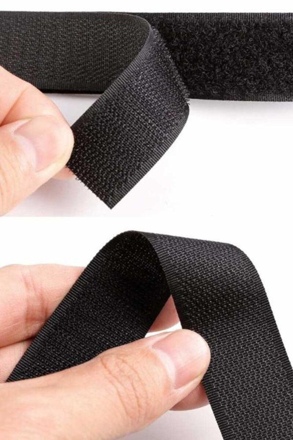 Sermet Süs Dünyası 1 Metre Siyah Cırt - En 2Cm X Boy 1Mt - Cırt Cırtlı Bant - Kaliteli Cırt Bant - Cırt Cırt Band - Image 1