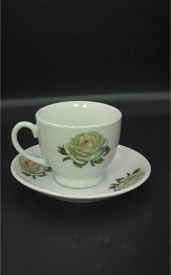 Remetta Çiçek Desenli Çay Nescafe Fincan Setı 6 Kişilik - Image 1