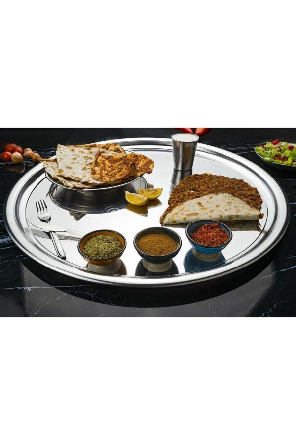 Baydursan Paslanmaz Çelik Yer Sofrası, Tepsi (Sini) No: 13 65 Cm - Image 1