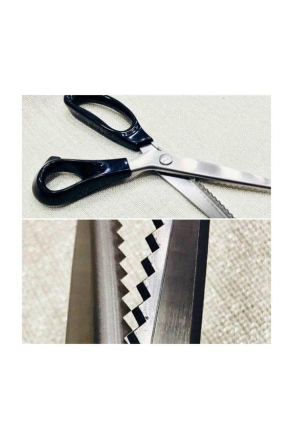 Sermet Süs Dünyası Zig Zag Kesim Terzi Sürfile Makası 23.5 Cm Kesme Makası - Image 1