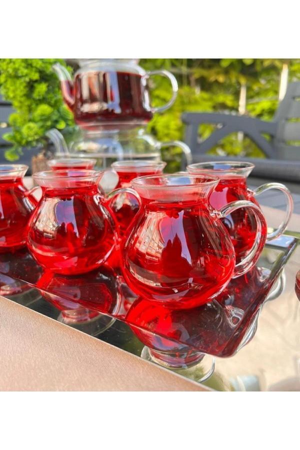Butik Keyfi Ala Borosiliklat Cam Çay Bardağı 220Ml 6'Lı (Keyfi Ala Çay Bardağı) - Image 1