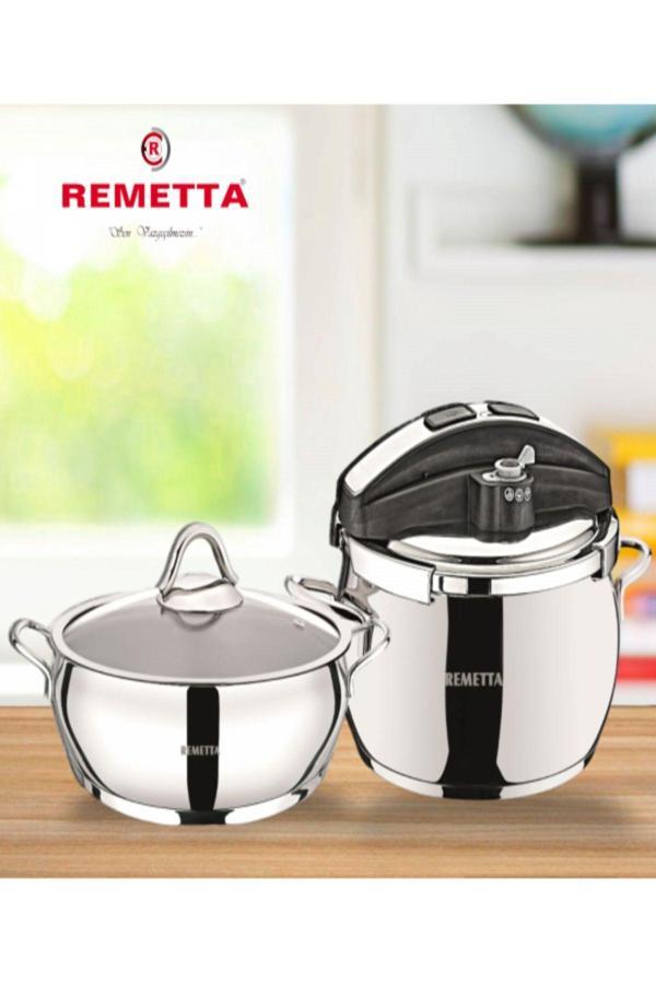 Remetta Pratik Düdüklü 2Li Tencere Seti 5,9 Lt 9887*2 - Image 1