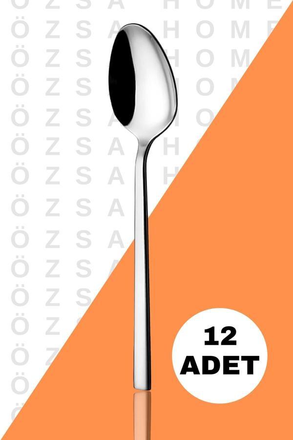 Saba 12 Parça Çubuk Yemek Kaşığı Düz Model 12 Kişilik - Image 1