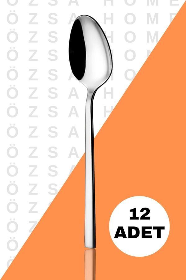 Saba 12 Parça Çubuk Yemek Kaşığı Düz Model 12 Kişilik - Image 1