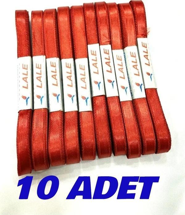 Sermet Süs Dünyası 100 Metre Kırmızı Saten Kurdele,Kurdela, Kurdale ,Seten Kurdele ,1 Cm, 10 Top ,Toplam 100 Metre. - Image 1
