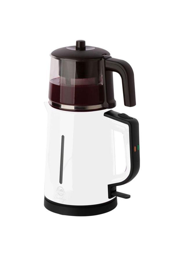 Cvs Dn-1529 Suadiye Renkli Plastik Cam Elektrikli Çay Makinesi - Beyaz-75 - Image 1