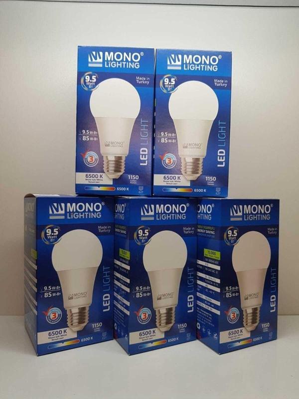 Mono Led Ampül 9,5 Watt=85 Watt Beyaz-6500K 1150 Lumen ( 5 Adet) - Image 1