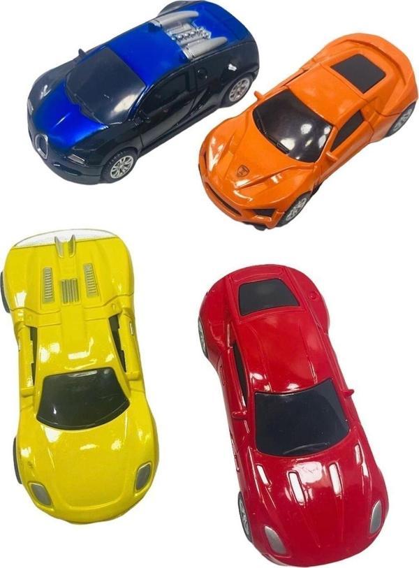 Nazar Aston Martin Bugatti Ferrari 4 Adet Mini Araba Modeli Çek Bırak Plastik - Image 1