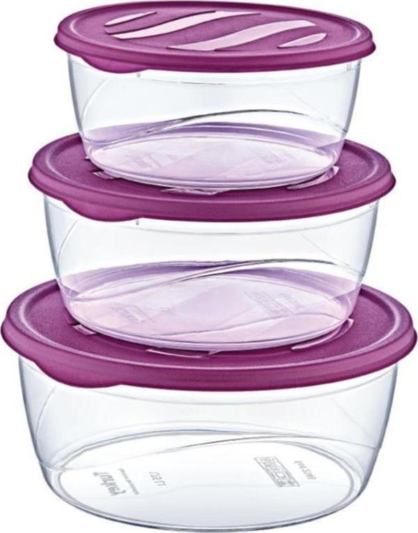 Çankaya Plastik 3 Lü Karizma Yuvarlak Set (3,70 Lt) - Image 1