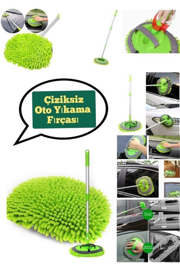 Sultan Lüx Oto Araç Yıkama Seti Makarna Paspas Jant Temizleme Çiziksiz Boya Kaldırmaz Mop - Image 1