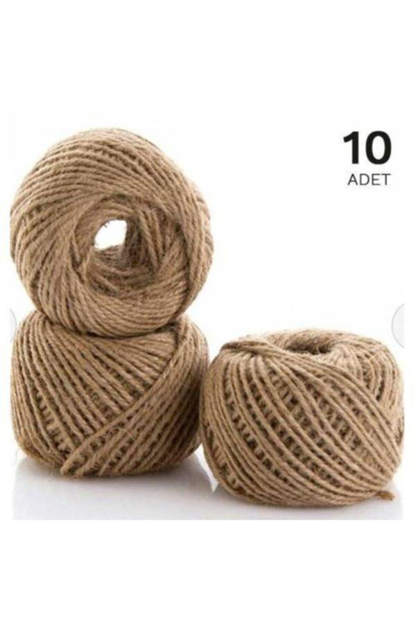 Sermet Süs Dünyası Kırnap Doğal Jüt İp 10 Adet - Image 1