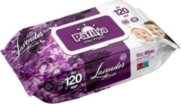 Pafilya Islak Havlu Mendil 120 Yaprak Lavanta Tekli Plastik Kapaklı - Image 1