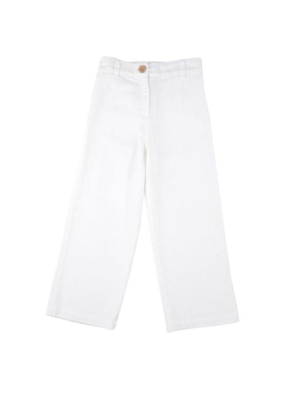 GENİŞ PAÇA PANTOLON Ekru - Image 1