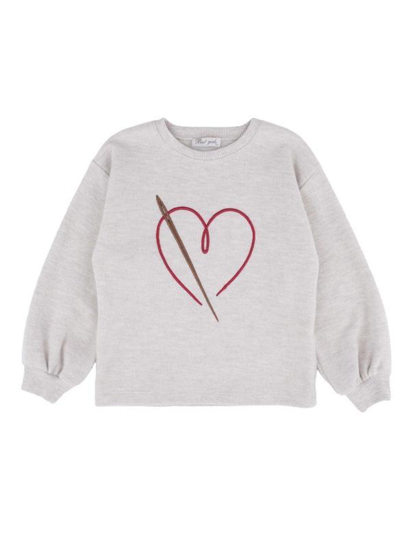 KALP NAKIŞLI SWEATSHIRT Bej - Image 1