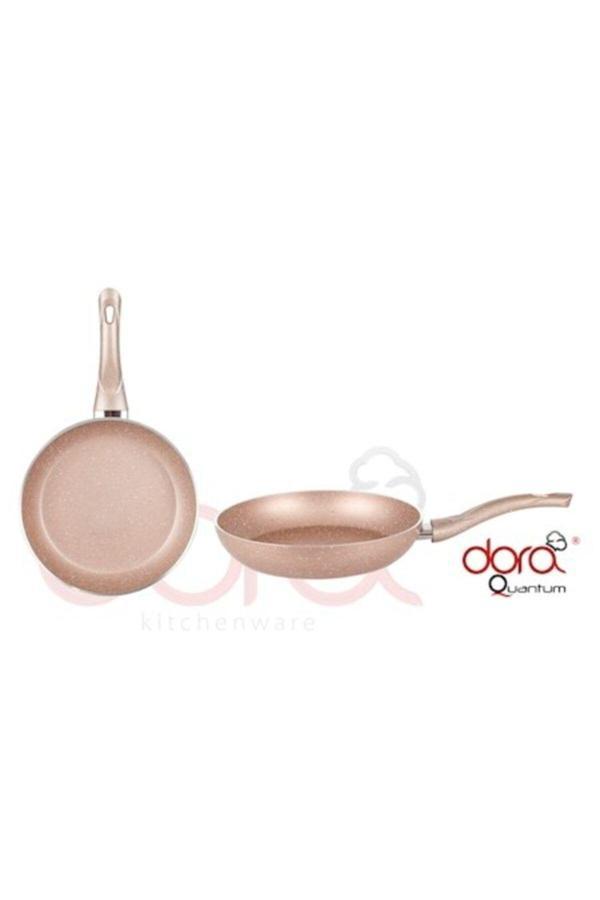 Dora Sultan 26 Cm 4 Mm Gülkurusu Yanmaz,Yapışmaz Granit Tava - Image 1