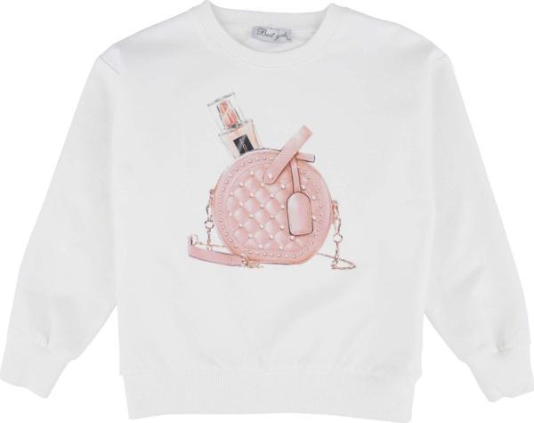ÇANTA BASKILI SWEATSHIRT Ekru - Image 1