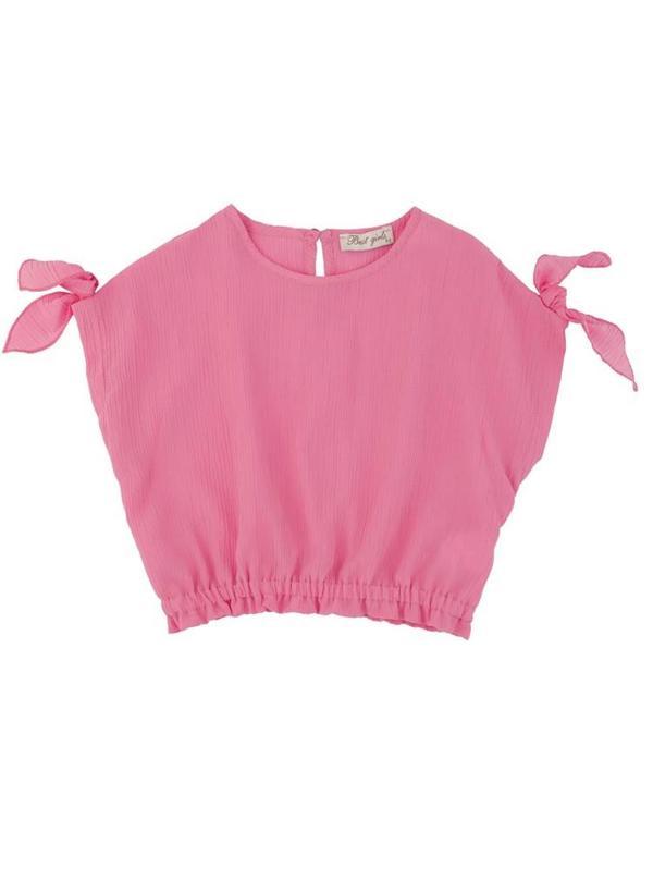 KOLLAR KURDELELİ BLUZ Pembe - Image 1