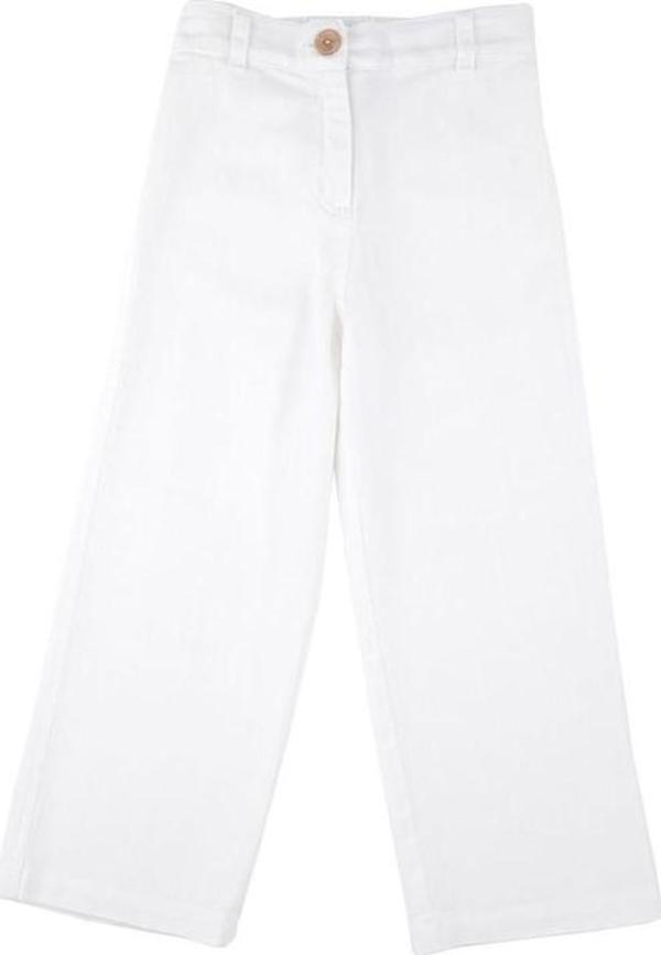 GENİŞ PAÇA PANTOLON Ekru - Image 1