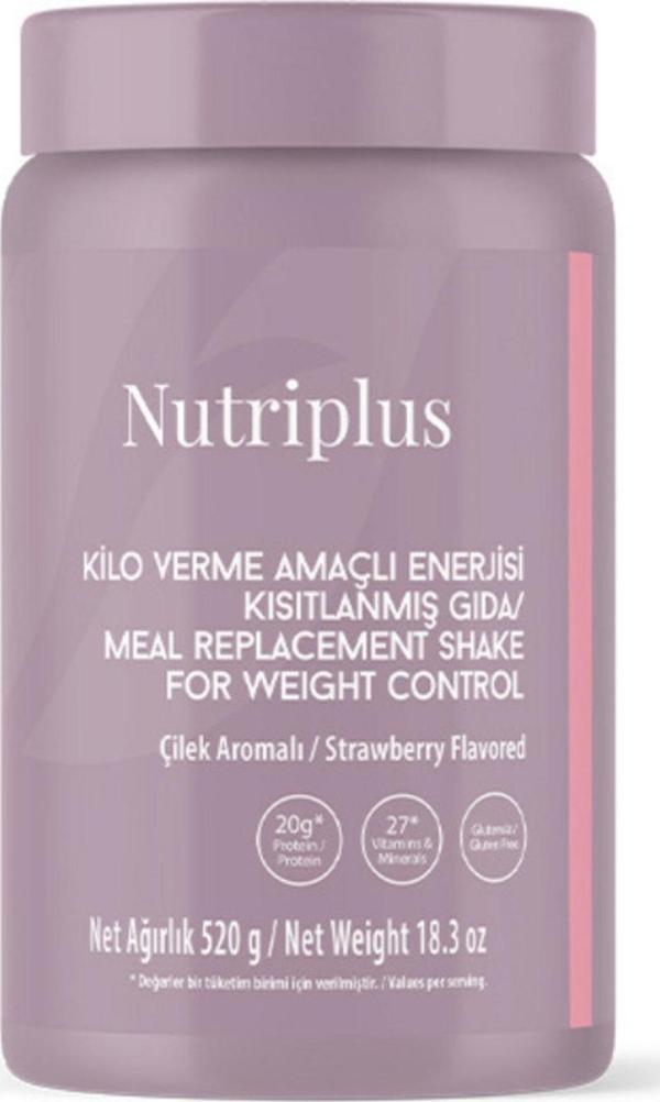 Nutriplus Shake Çilek Aromalı 520 gr - Image 1