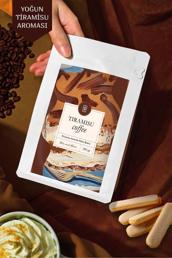 Mim And More Tiramisu Coffee - Tiramisu Aromalı Kahve Filtre Kahve, 200 Gr - Image 1