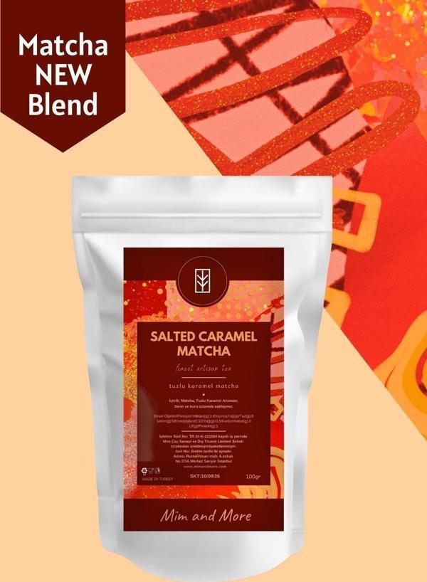 Mim And More Salted Caramel Matcha - Tuzlu Karamel Aromalı Matcha, 100 Gr - Image 1