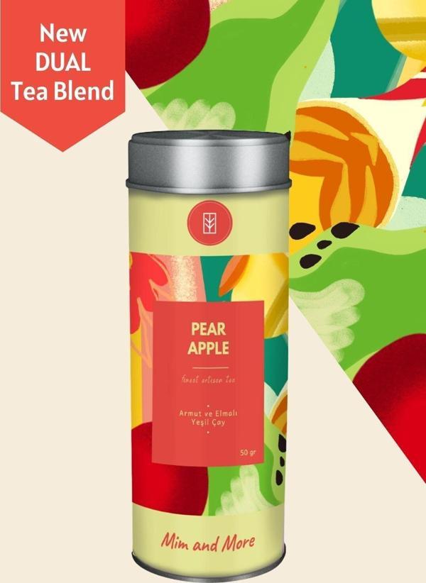 Mim And More Pear Apple Tea - Armut Ve Elmalı Yeşil Çay, 50 Gr - Image 1