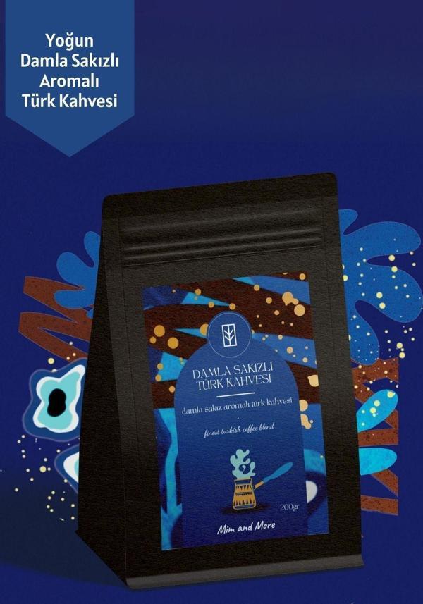 Mim And More Mastic Gum Turkish Coffee, Damla Sakız Aromalı Türk Kahvesi, 200 Gr - Image 1