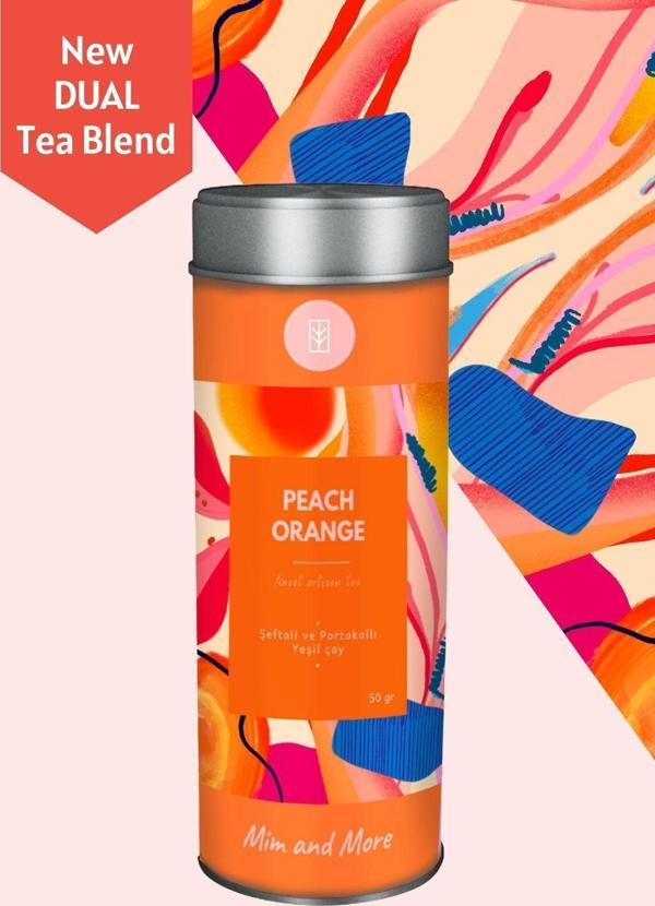 Mim And More Peach Orange Tea - Şeftali Ve Portakallı Yeşil Çay 50 Gr - Image 1