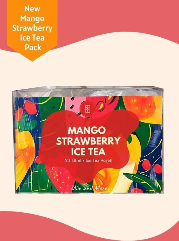 Mim And More Mango&Strawberry Ice Tea Pack - Soğuk Çay Paketi, 5X20 Gr - Image 1