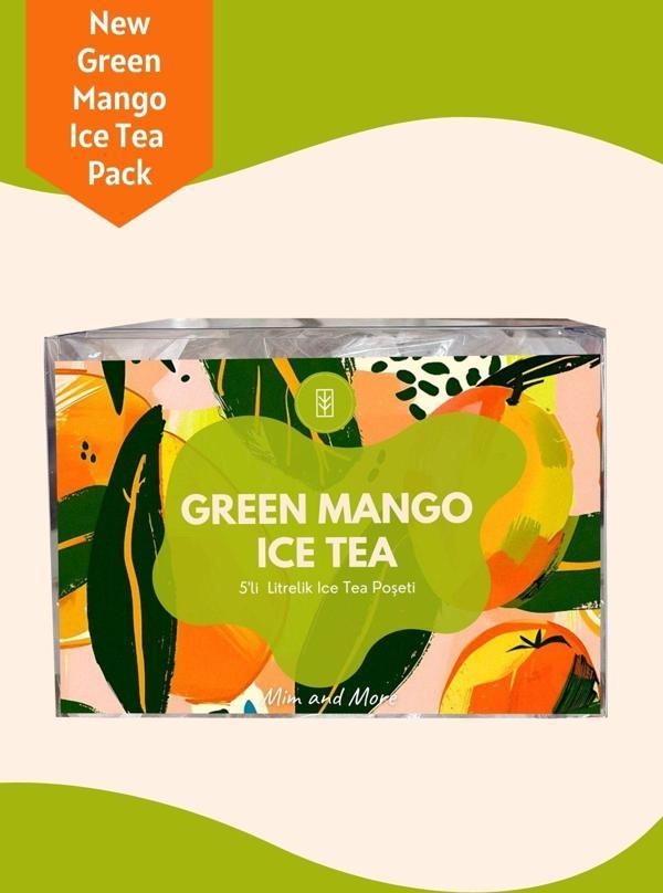 Mim And More Green Mango Ice Tea Pack - Soğuk Çay Paketi, 5X20 Gr - Image 1