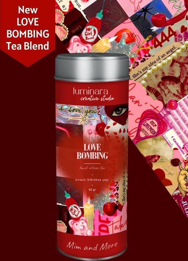Mim And More Luminara Studio X Love Bombing Tea - Kirazlı Hibiskus Çayı, 50 Gr - Image 1