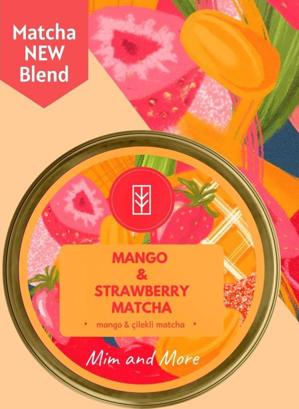 Mim And More Mango & Strawberry Matcha, Mango Ve Çilek Aromalı Matcha, 25 Gr - Image 1