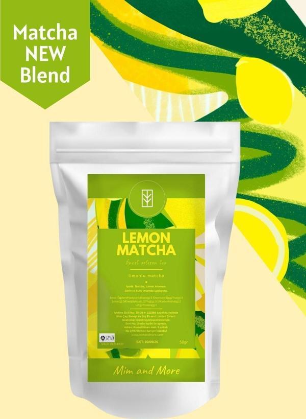 Mim And More Lemon Matcha - Limon Aromalı Matcha, 50 Gr - Image 1