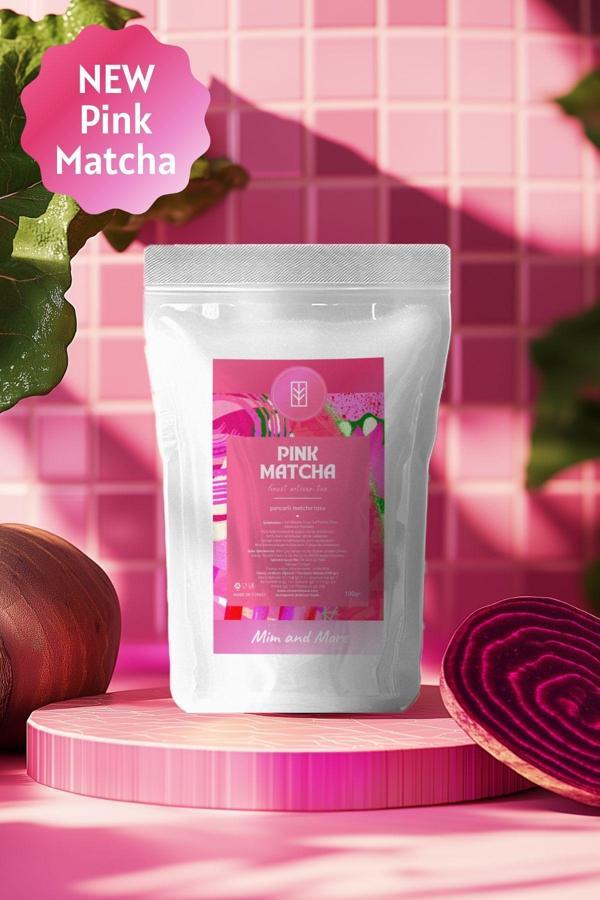 Mim And More Pink Matcha - Pembe Superfood Matcha Tozu, 100 Gr - Image 1