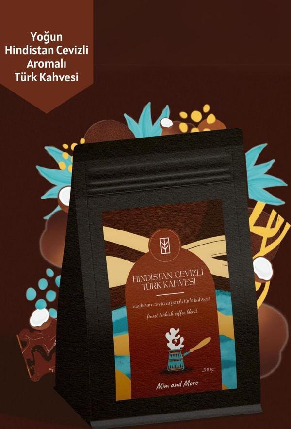Mim And More Coconut Turkish Coffee - Hindistan Cevizi Aromalı Türk Kahvesi, 200 Gr - Image 1