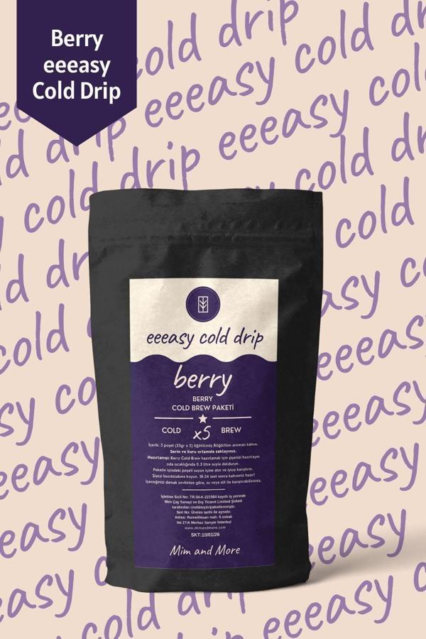 Mim And More Berry Easy Cold Drip - Böğürtlenli Cold Brew Paketi, 5 X 25 Gr - Image 1