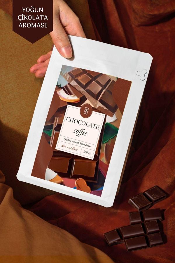 Mim And More Chocolate Coffee - Çikolata Aromalı Kahve Çekirdek Kahve, 200 Gr - Image 1