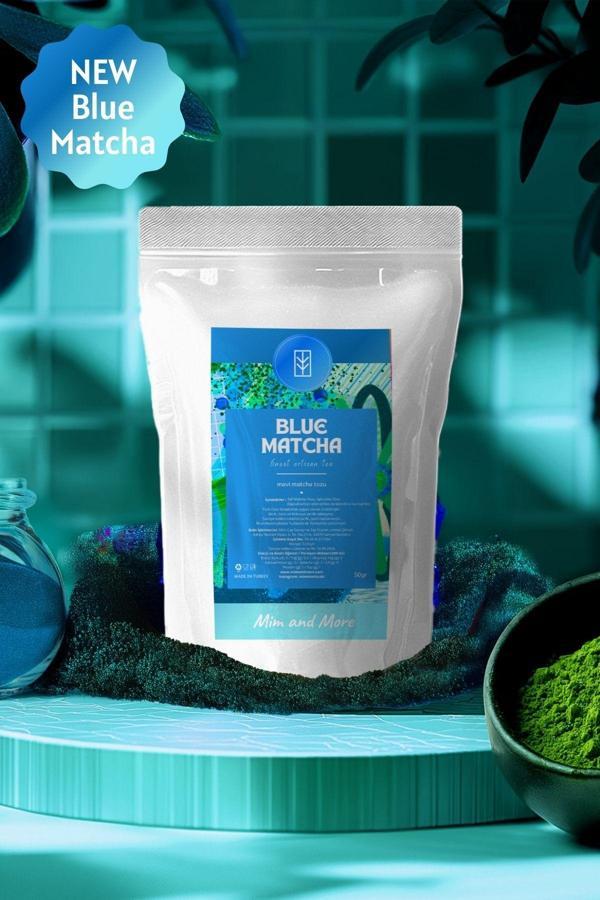 Mim And More Blue Matcha - Mavi Spirulina Superfood Matcha Tozu, 50 Gr - Image 1