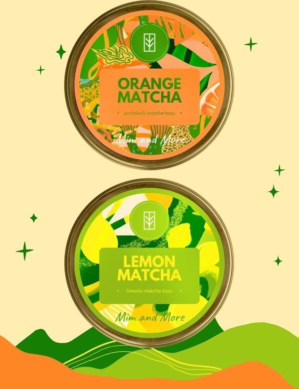 Mim And More Mediterrian Matcha 2'Li Set - Orange Matcha, Lemon Matcha 2'Li Set - Image 1
